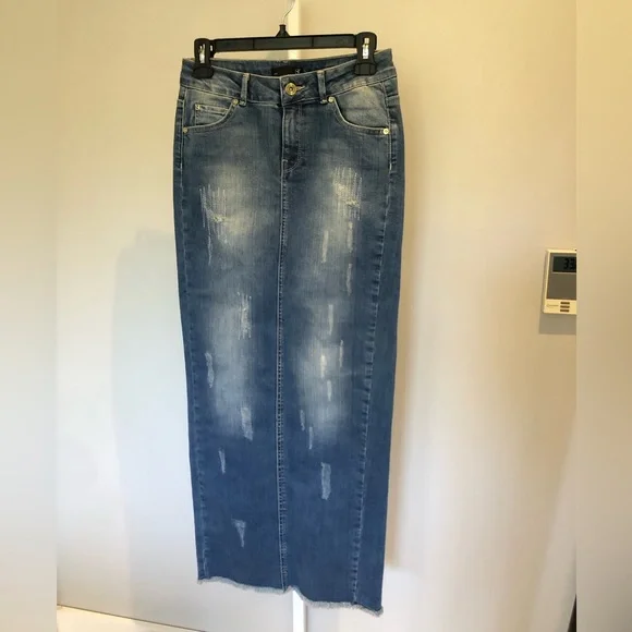 Long maxi denim skirt Supertrash - Picture 2 of 13